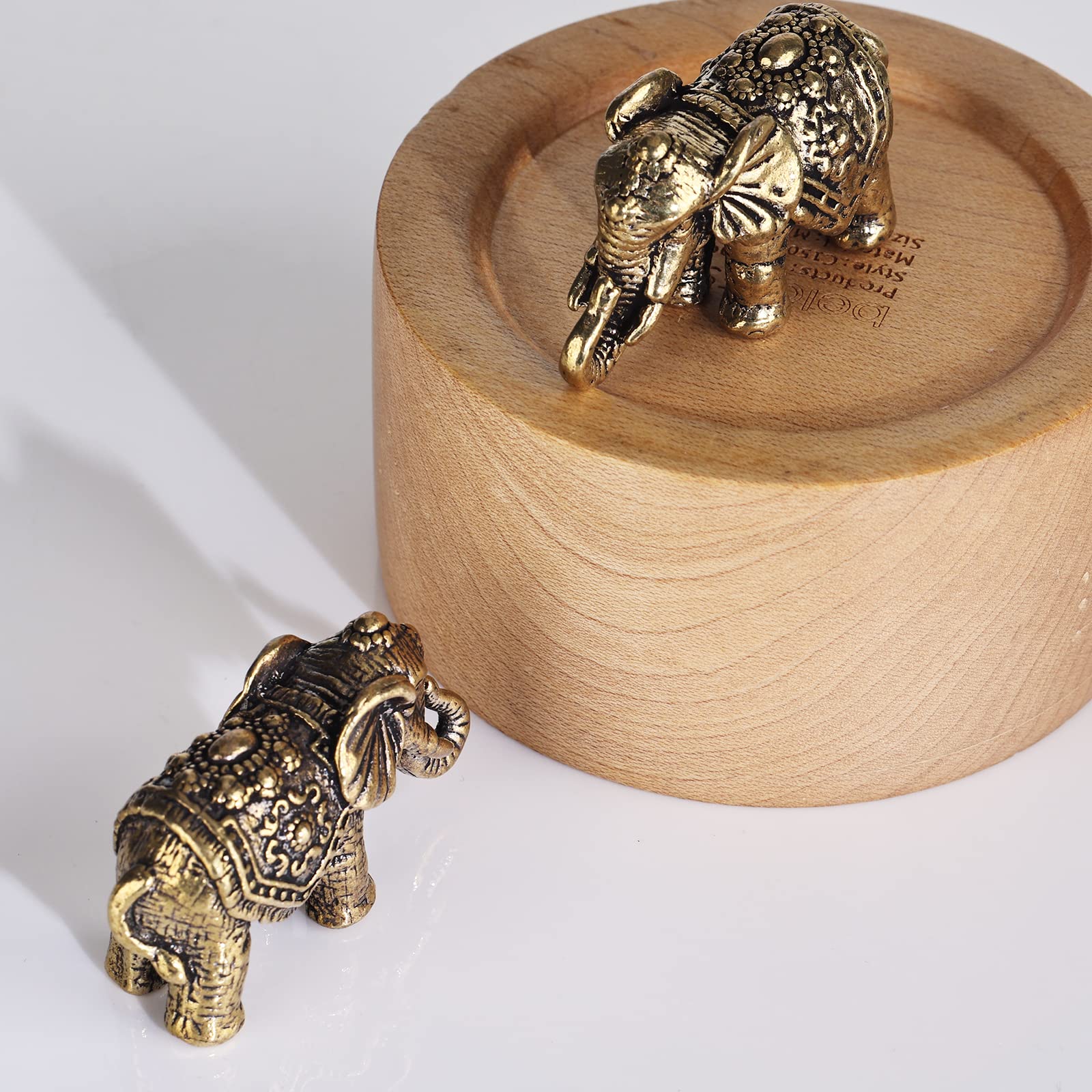 Amazon.co.jp: 真鍮装飾 象の像 2個セット 幸運の真鍮の象の置物